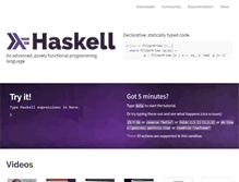 Tablet Screenshot of haskell.org