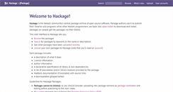 Desktop Screenshot of hackage.haskell.org