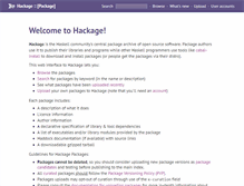 Tablet Screenshot of hackage.haskell.org